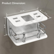 Plantex Acrylic Tooth Brush/Tumbler Holder/Stand for Bathroom Accessories - (White)