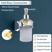 Plantex Smooth Brass Liquid Soap Dispenser for Shampoo and Handwash (UN-1738)