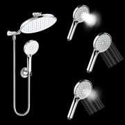 Plantex Shower For Bathroom Full Set with 3-Mode Hand Shower/304 Stainless Steel Flexible Hose Pipe & Hand Shower Holder-Chrome