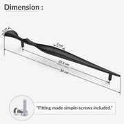 Plantex Cabinet Handle/224mm Handle for Cabinet/Furniture/Door Pull-Push Handle for Home/Office - Pack of 1 (Black)