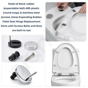 Plantex 65MM QQ Toilet Seat Cover Hinges/Soft Close QQ Quick Release Replacement Kit/Corrosion-Resistant Hydraulic Dampers with Screws & Fittings/Easy Installation-1 Pair(2 Piece)