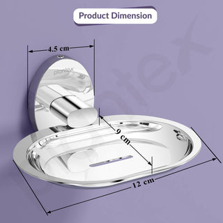 Plantex 304 Grade Stainless Steel Soap Holder Stand for Bathroom and Wash Basin/Wall Mounted Soap Holder/Soap Dish/Bathroom Accessories (Chrome)