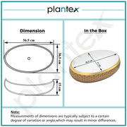 Plantex Ceramic Basin for Bathroom/Designer Table Top Wash Basin/Countertop Vessel Sink for Home/Restaurant/Hotel (24 x 16 x 6.5 Inch)