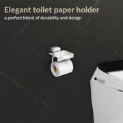 Plantex Toilet Paper Holder for Bathroom/304 Grade Stainless Steel Tissue Paper Roll Holder/Bathroom Accessories - Pack of 1 (Tesla - 2709, Chrome)