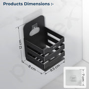 Plantex Self Adhesive Tumbler Holder for Barthroom/Stainless Steel Toothbrush Holder/Toothpaste Stand/Bathroom Accessories - Pack of 1 (1252, Black)