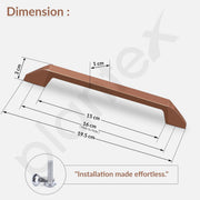 Plantex Cabinet Handle/Kitchen Cabinet Door Handle/Wardrobe/160 mm Cupboard Handle/Door Pull-Push Handle for Home/Office - Pack of 2 (Rose Gold)