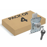 Plantex Drawer Lock/20mm Brass Lock for Cupboard/Multipurpose Cupboard Lock with Key for Home/Office - Pack of 4 (Satin)
