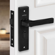 Plantex Heavy Duty Door Lock Set - Main Door Lock Handle Set/Mortise Locks with 3 Keys, Brass Body & Cylinder (8126 - Z Black & DC Black)