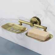 Plantex Galaxy 304 Grade Stainless Steel Rectangular Double Soap Holder for Bathroom/Soap Stand/Soap Holder/Soap Storage/Bathroom Accessories – (Brass Antique)
