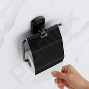Plantex 304 Grade Stainless Steel Toilet Paper Holder for Washroom/Tissue Paper Roll Holder/Bathroom Accessories - Parv (Black)