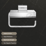 Plantex Toilet Paper Holder for Bathroom/304 Grade Stainless Steel Tissue Paper Roll Holder/Bathroom Accessories - Pack of 1 (Tesla - 2709, Chrome)