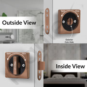 Plantex Door Lock for Bathroom/Latch Lock for Home/Bedroom/Bathroom/Door Chitkani/Bbay Latch for Bathroom - (DTM-620, PVD Rose Gold and Black)