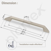 Plantex Cabinet Handle/Kitchen Cabinet Door Handle/Wardrobe/224 mm Cupboard Handle/Door Pull-Push Handle for Home/Office - Pack of 2 (Satin)