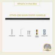 Plantex Heavy Duty 24 inch Main Door Handle/Door & Home Decor/Door Pull-Push Handle - Pack of 1 (Black) - 3 Years Warranty
