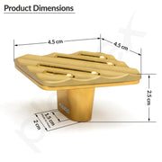 Plantex Knobs for Drawers/Drawer Knobs for Cabinets/Pull-Push Knobs for Kitchen/Bedroom Drawer - Pack of 6 (SH-434, Gold & Gold Matt)