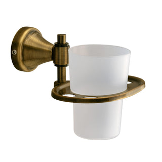 Plantex 304 Grade Stainless Steel Toothbrush, Paste and Tumbler Holder for Bathroom and Wash Basin/Bathroom Accessories - Niko (Antique)