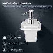 Plantex Liquid Soap Dispenser for Bathroom/Acrylic Shampoo Dispenser/Hand wash Dispense/Bathroom Accessories - Pack of 1 (VIW-137, White)