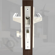 Plantex Premium Door Lock for Home/6-Lever Lock Mechanism with 3 Years of Warranty/Mortise Locks for Door - (8001- Chrome & Matt)