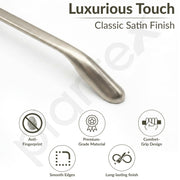 Plantex Cabinet Handle/288mm Handle for Drawer/Wardrobe/Kitchen Handle/Pull-Push Handle for Home/Office - Pack of 1 (Satin)