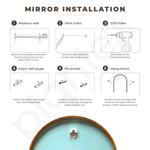 Plantex Aluminium Frame Mirror for Wall/Round Wall Mount Mirror for Bedroom/Dressing Room/Living Room/Entryway - (Dia- 20in - Gold)