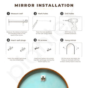 Plantex Aluminium Frame Mirror for Wall/Round Wall Mount Mirror for Bedroom/Dressing Room/Living Room/Entryway - (Dia- 20in - Gold)