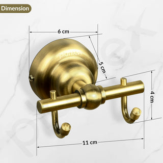 Plantex 304 Grade Stainless Steel Robe Hook/Cloth-Towel Hanger/Napkin Hanger/Bathroom Accessories - Skyllo (Antique)