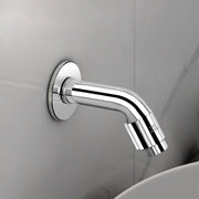 Plantex Brass Bib Cock for Bathroom/Wall Mount Tap for Wash Basin with Teflon Tape & Wall Flange - Pack of 1 (7101, Chrome)