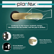 Plantex Door Lock for Home/Main Door Lock Set with 3 Computerized Key/Mortise Lock for Door with Brass Lock Body & Cylinder (SM037, Brass Antique & Black)