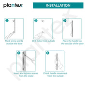 Plantex Aluminium Cabinet Handle/900mm Wardrobe Handle for Home/Cupboard Door Pull-Push Handles for Office - Pack of 2 (DTC-5580, Black)