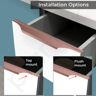 Plantex Profile Handle for Kitchen Cabinet/12 Inch Alluminium Drawer Profile Handle/Wardrobe Pull Handle for Home/Office/Hotel - Pack of 1 (Rose Gold)