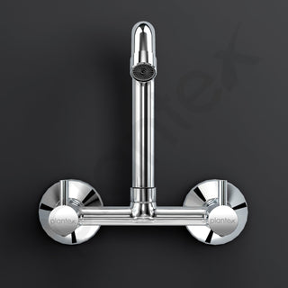 Plantex Brass Spindle Kitchen Mixer Tap/Sink Mixer Tap Hot and Cold with Wall Flange and Teflon Tape/Kitchen Sink Tap -(MKS-1278-Chrome)