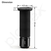 Plantex 6 Inch Sofa Leg for Bed Furniture/Aluminium Sofa Leg for Table/Support Legs/Furniture Leg - Pair of 4 (8 Piece) (DTS-77, Black)