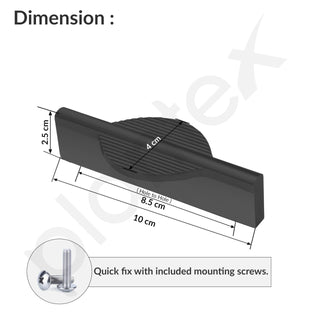 Plantex Cabinet Handle/96mm Handle for Cabinet/Wardrobe/Kitchen Handle/Door Pull-Push Handle for Home/Office - Pack of 1 (Black)