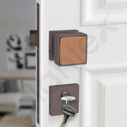 Plantex Heavy Duty Door Lock/Main Door Lock Handle/Handle Set for Home/Office/Door Accessories - (PT-011, Satin Black & Rose Gold)