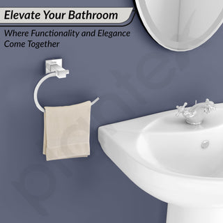 Plantex Aqua Heavy-Duty Stainless Steel Napkin Ring/Towel Ring/Napkin Holder/Towel Hanger/Bathroom Accessories (Chrome) - Pack of 1