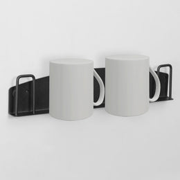 Plantex Metal Mug Stand/Coffee Cup Stand/Kitchen Mug Holder/Magnetic Rack for Fridge/Kitchen Organizer -Pack of 1 (Black)