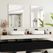 Plantex Unframed Unframed Rectangle Mirror for Wall/Mirror with Beveled Smooth Edges/Mirror for Bathroom/Dressing Room/Living Room/Bedroom/Entryway - (18x12 Inch)