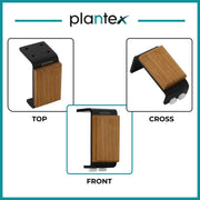 Plantex 4 Inch Sofa Legs for Bed Furniture/Sofa Legs for Table/Sofa Support Legs with Rubber Grip (Black, 6 Pcs)