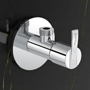 Plantex Pure Brass Angle Valve for Bathroom with Brass Wall Flange and Teflon Tape/Angle Cocke for Bathroom-7 Year Warranty by Plantex [AQ-1405-Mirror Chrome]