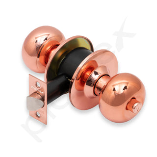 Plantex Stainless Steel Bathroom Door Lock/Keyless Cylindrical Lock For Bathroom/Balcony/Tubular Door Knob/Handle - Pack Of 1 (Rose Gold)