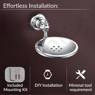 Plantex 304 Grade Stainless Steel Soap Dish/Soap Stand/Bathroom Soap Holder/Bathroom Accessories Skyllo (Chrome)