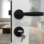 Plantex Door Lock for Home/Main Door Lock Set/Mortise Lock Set with Brass Lock Body & Cylinder - Pack of 1 (7135, Z-Black)