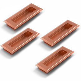 Plantex Sliding Door Handle/Concealed Handle for Sliding Door/96mm Concealed Handle for Wardrobe/Kitchen Cabinet - Pack of 4 (Rose Gold)