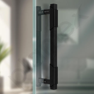 Plantex Door Handle/14 Inch Main Door Handle/Aluminium Door Handle/Pull-Push Door Handle/Door Accessories/3 Years Warranty (Pack of 1, Black)