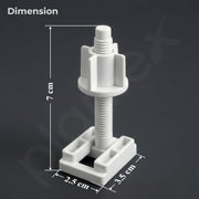 Plantex Toilet Seat Cover Hinges/Plastic Screw Kit for Toilet Seat Cover Repair/Fixing Kit for EWC Models/Plastic Seat Cover Fixtures - (White)