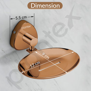 Plantex J4 Stainless Steel Wall Mounted Soap Holder for Bathroom/Soap Holder for Kitchen/Soap Stand for Bathroom/Bathroom Accessories (PVD Rose Gold Finish) Angel