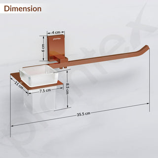 Plantex 304 Grade Stainless Steel Towel Ring with Tumbler Holder/Wash Basin Towel Hanger/Toothbrush HolderBathroom Accessories (Crystal - PVD Rose Gold)