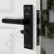 Plantex Heavy-Duty Door Lock Set - Main Door Lock Plate Handle Set/6-Lever Mechanism Mortise Locks with 3 Keys/Brass Locks Body & Cylinder (PTP-012- Black)