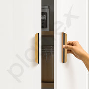 Plantex Cabinet Handle/Kitchen Cabinet Door Handle/Wardrobe/160 mm Cupboard Handle/Door Pull-Push Handle for Home/Office - Pack of 2 (Gold)