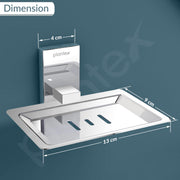 Plantex 304 Grade Stainless Steel Soap Dish Stand For Bathroom & Kitchen/Soap Dish/Bathroom Accessories - Iris (Chrome)